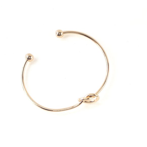 Minimalist "Infinite Love" Knot Bangle Bracelet - Picture 13 of 14
